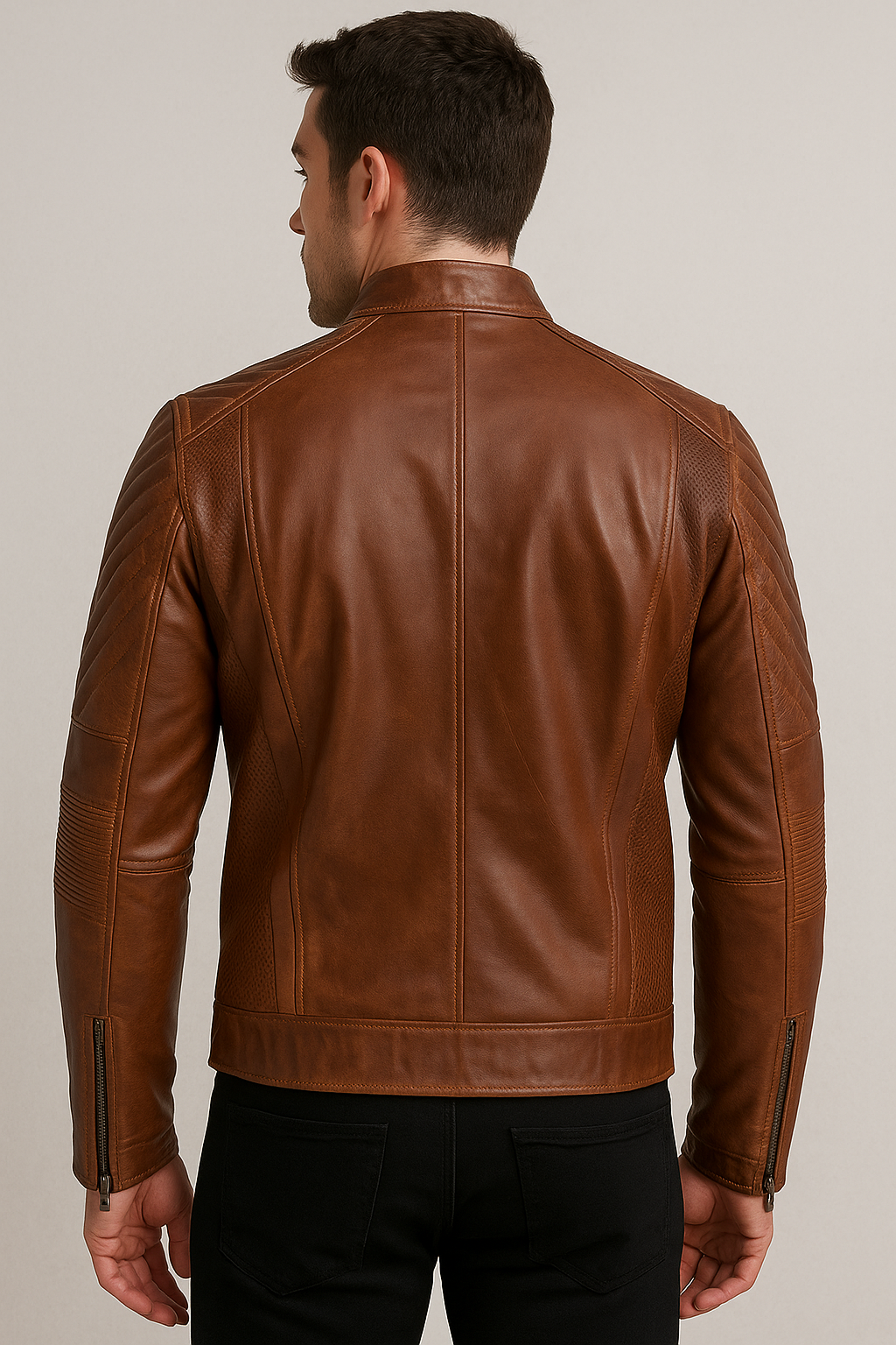 Ember Ridge – Custom Quilted Leather Jacket