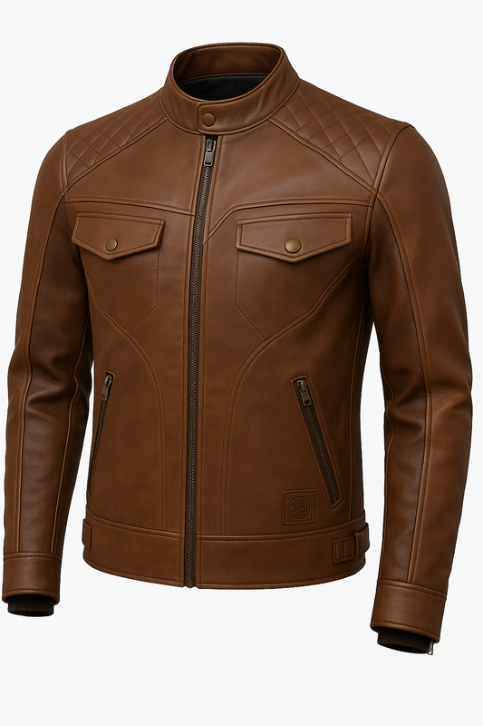 Ember Ridge – Custom Quilted Leather Jacket