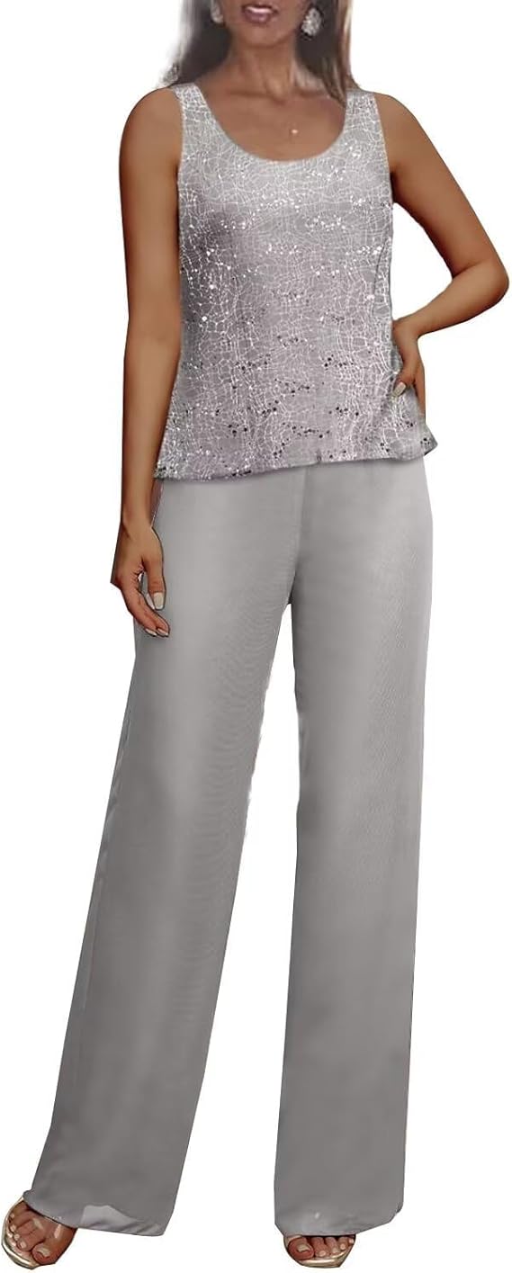 Chiffon Mother of the Bride Pant Suit