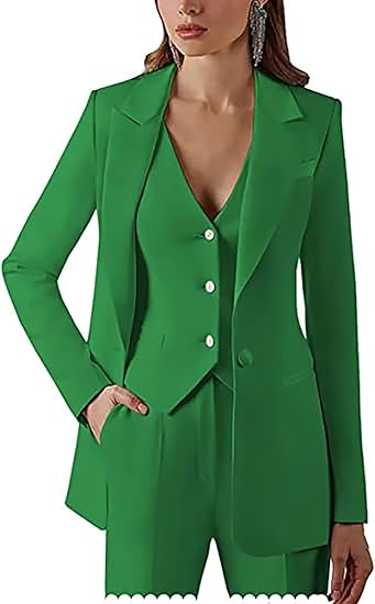 Dowbins Women’s 3-Piece Single-Breasted Suit