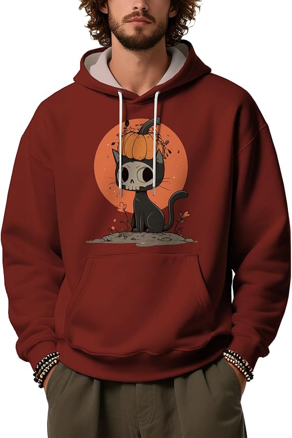 Men's Watercolor Camouflage Hoodie Artistic Print