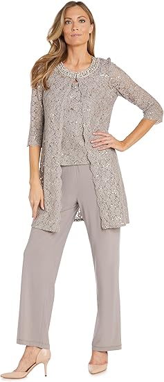 R&M Richards Women’s Elegant 3-Piece Pant
