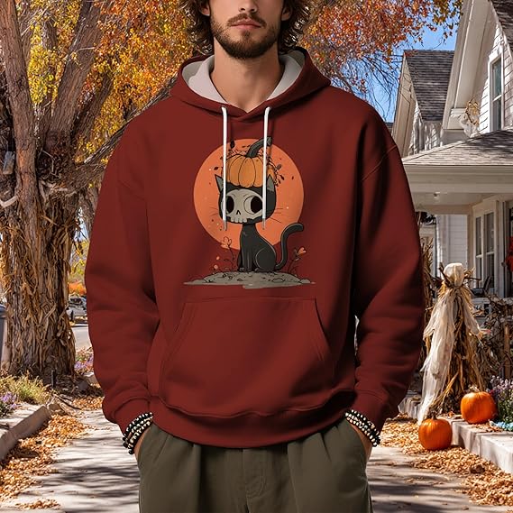 Men's Watercolor Camouflage Hoodie Artistic Print