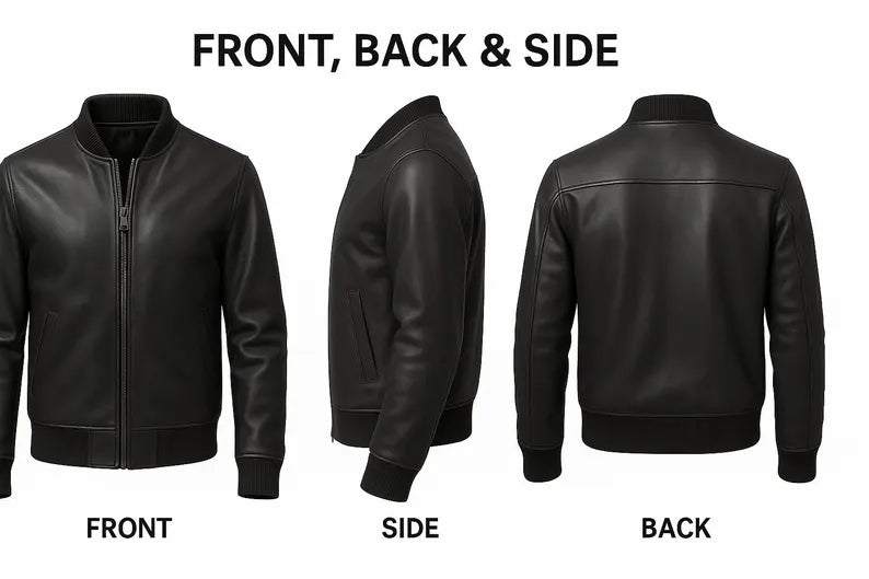 Handcrafted Men’s Genuine Leather Bomber Jacket