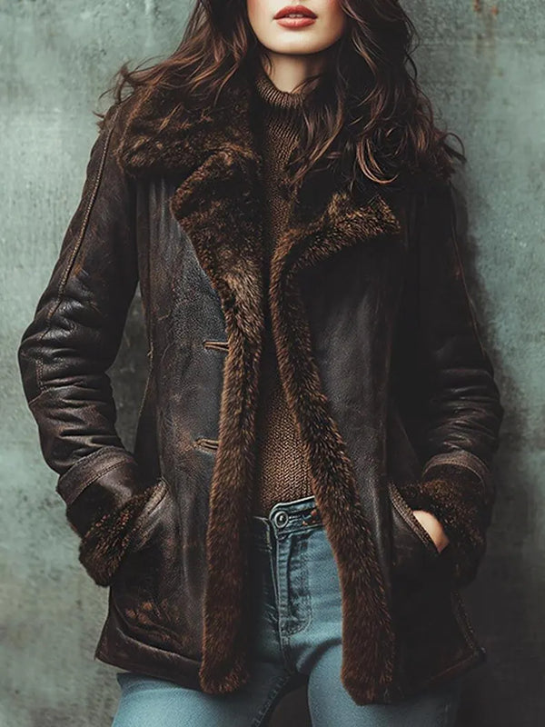 Women’s Shearling Sheepskin Fur Coat